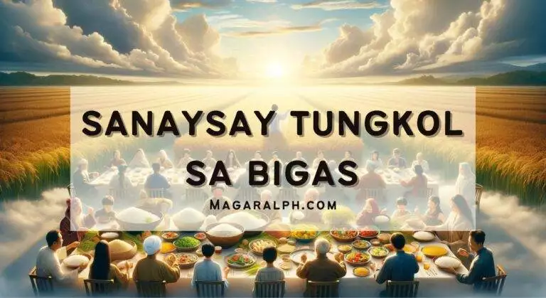 sanaysay tungkol sa bigas