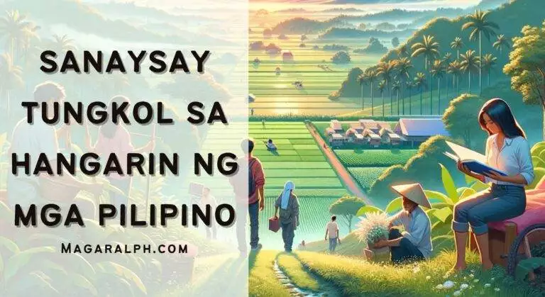 Sanaysay Tungkol sa Hangarin ng Mga Pilipino