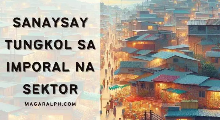 Sanaysay Tungkol sa Impormal na Sektor